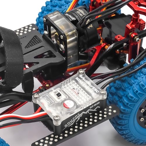 GOUPRC Upgarde Transparent 2204 2400KV Brushless Outrunner Motor with Mount & 30A Brushless ESC Combo Kit for SCX24 Axial 1/24 Remote Control Crawler Truck Car - color: Clean Mount 3pcs