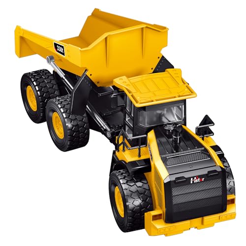 RC Dump Truck, Remote Control Dump Truck 11 Channel with Lights/Sounds/2 Batteries for Adults, RC Construction Vehicles Toys for Boys Kids, 1:16 Scale RC Dump Truck Toys - style: RC Dump Truck
