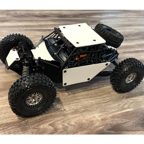 MOHERO 2.2 inches RC Beadlock Wheels/Rims for 1/10 Scale Rc Crawler Car Wraith 90018 Pack of 1 (Silver+Black-Pack of 1) - color: Silver+black-pack of 1