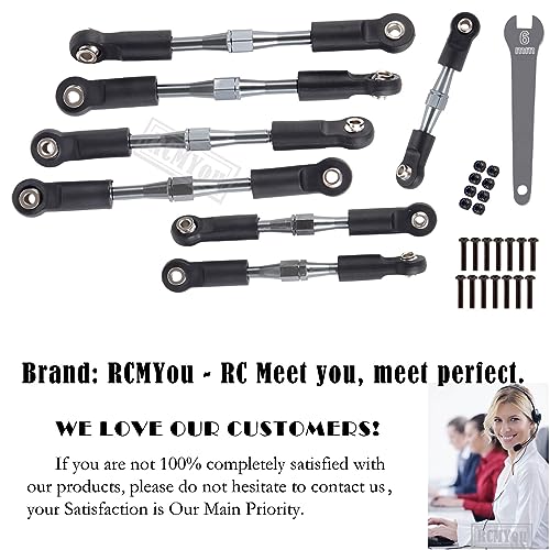 Aluminum Turnbuckles Camber Links Upgrades Part for 1/10 Slash 2WD/Stampede 2WD/Rustler 2WD/Bandit 2WD, Alloy Turnbuckles Camber Links Hops Up,Titanium - color: Titanium for Rustler 2wd