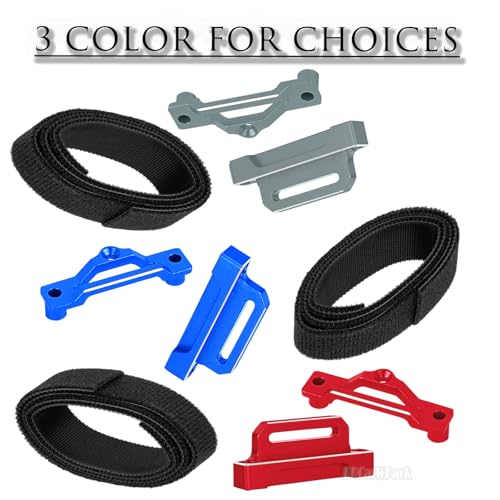 RC Alloy Battery Plate Upgrades Part for 1/10 Slash BL-2s/Drag Slash chev rolet C10/F0rd Mustang,BRCatWPark Battery Mount Plate Tray Battery Holder Mount Battery Hold-Down,(Replace #5827),Red - color: Red - (Upgrades)