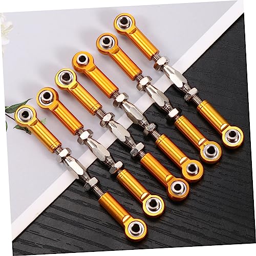 6pcs Adjustable Turnbuckle Rod Linkage for Rc Hsp Racing Trucks and Buggies Aluminum Upgrade Parts Yellow - color: Yellow
