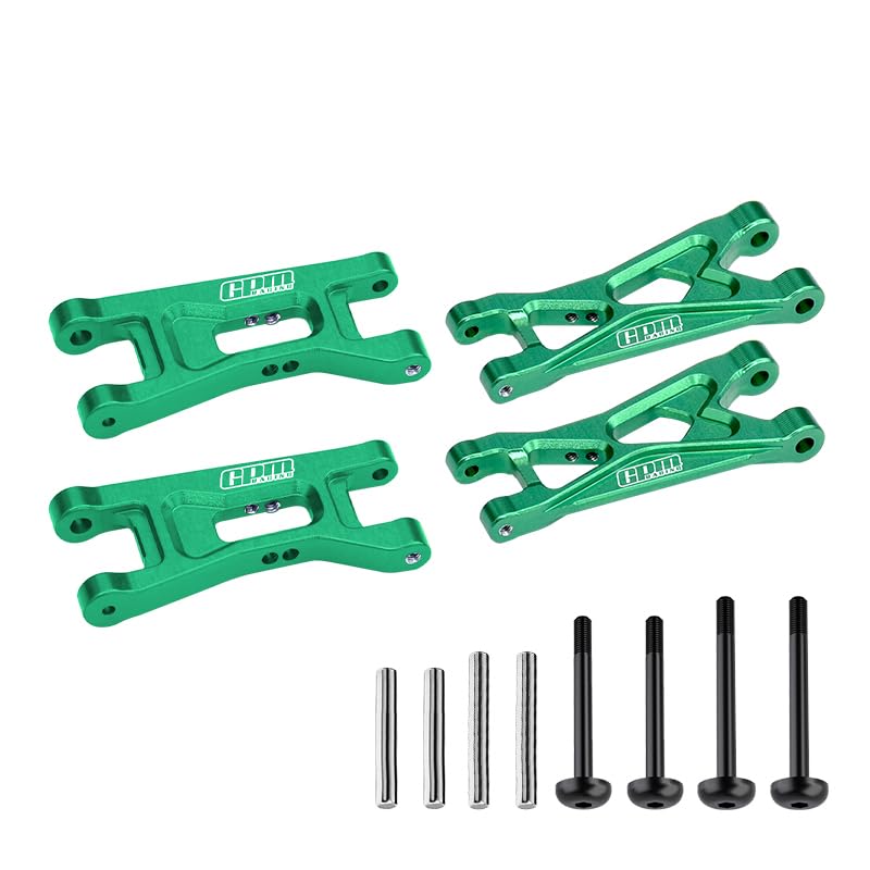 GPM 7075 Alloy Front & Rear Lower Arms for LOSI 1/24 Micro-B 2Wd Buggy Rtr-Los00007 - color: Green