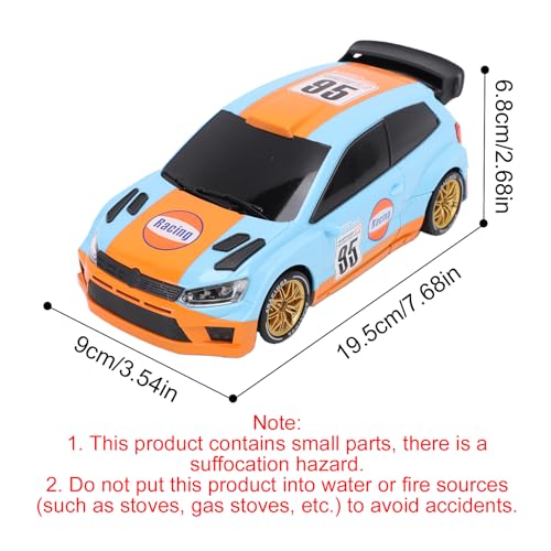 GoolRC RC Drift Car, 1/24 Scale Remote Control Car, 4WD RC Rally Car, 2.4GHz High Speed Electric Racing Vehicle with LED Lights and Drifting Tires for Adults (Orange) - color: Orange