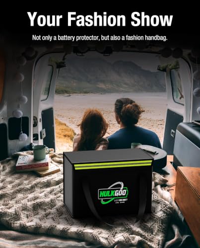12V 100Ah LiFePO4 Lithium Battery Fireproof Safe Bag, Large Capacity Explosion-proof Lipo Battery Case for Charging & Storage, Waterproof Safe Box Compatible with LiTime(14x7.9x9.4 Inches) - size: 14x7.9x9.4 Inches