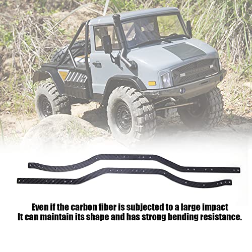 Universal Carbon Fiber Chassis Frame Rails High Precision for Axial SCX10 RC Crawler Car Model Black 16.3 Inch 2 Sheets Screws, Lightweight Durable Easy Installation for RC Hobbyists