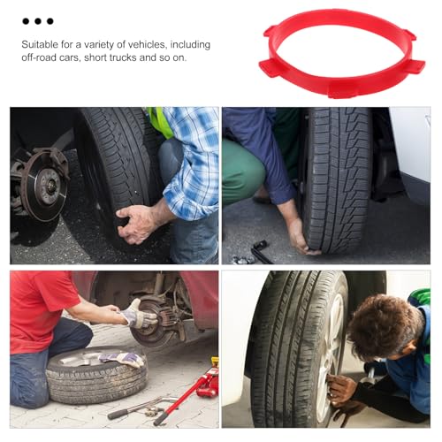 Mikikit Rc Tire Band Tool and Mounting Clamp for Rc Cars and Trucks Red Rubber Glue Bands Replacement Compatible with Short Truck and Camper Tires Essential Wheel Adhesive Accessory