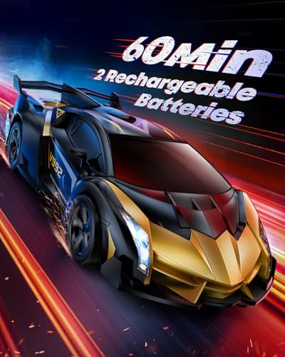 Veeniix V992 1:14 Scale 2-in-1 Transform RC Robot Car Toy, Golden | Gesture Sensing & Auto Deformation, LED Lights & Sound, 2 Batteries 60 Min Play, Durable ABS, Birthday Gift for Kids Ages 6+ - color: Golden