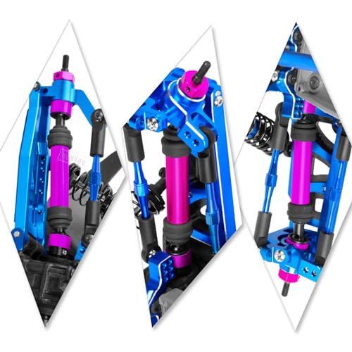 RC Drive Shaft CVD Axles Upgrades Part for 1/10 Slash VXL 4X4,Rustler VXL 4X4,Stampede VXL 4X4,#45 Steel Front Rear Driveshaft with Hex,Pink - color: Pink - Upgrades