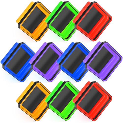 Barydat 10 Pcs Magnetic Tool Tray Collapsible Foldable Parts Trays Set Magnetic Screw Tray Magnetic Parts Bowl Square Silicone Magnetic Tool for Bolts Nuts Washers Pins Screw Parts (Multicolor) - color: Multicolor