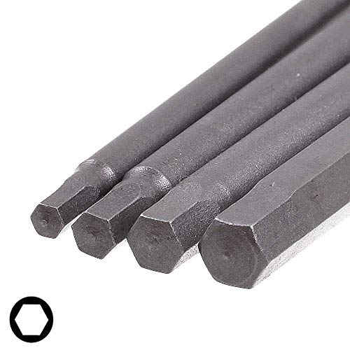 Rocaris 16 Pack 1/4 Inch Hex Shank Long Magnetic Screwdriver Bits Set 4 in Power Tools(Slotted+Cross+Hex+Plum blossom) - size: 16Pcs(Slotted+Cross+Hex+Plum Blossom)