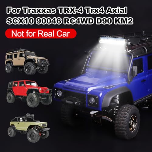 Hobbypark RC Crawler LED Light Bar Kit Roof Spotlight Dome Light Simulation for Traxxas TRX-4 Trx4 Axial SCX10 90046 RC4WD D90 KM2