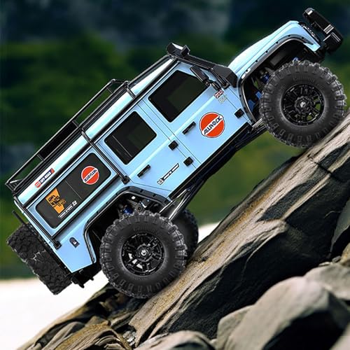 2.2 RC Crawler Tires OD 5.35'' 1:10 Soft Rubber All Terrain Tyres for 1/10 1/8 Rock Mud Crawler Car Traxxas TRX4 Axial SCX10 II RC4WD D90 TF2 Tamiya CC01 Gen8 2.2 inch Beadlock Wheels Rims