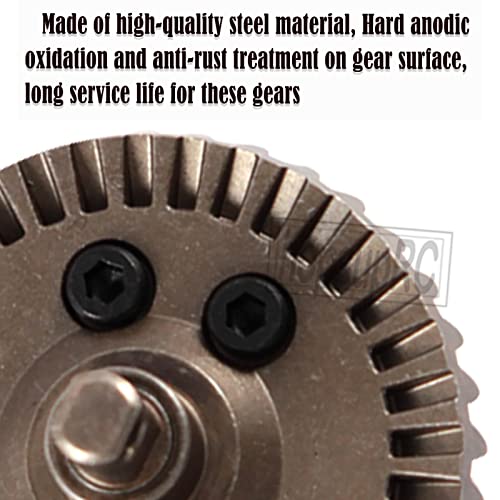 RC Steel Front Main Gear & Differential Case Upgrades Part for 1/10 Slash/Rustler/Stampede 4X4 VXL,Metal Differential Front Differential Upgrades,5381 6882 5379,Black - color: Front Differential(black)