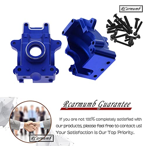 Gear Box Upgrades Part for 1/8 Sledge 4WD,Aluminum Front Rear Universal Gear Box Housing, RC Gearbox Hops up for Sledge Monster Truck RC Car #95076-4,Replace #9529, Navy Blue(1 Set - color: Navy Blue- Gear Box