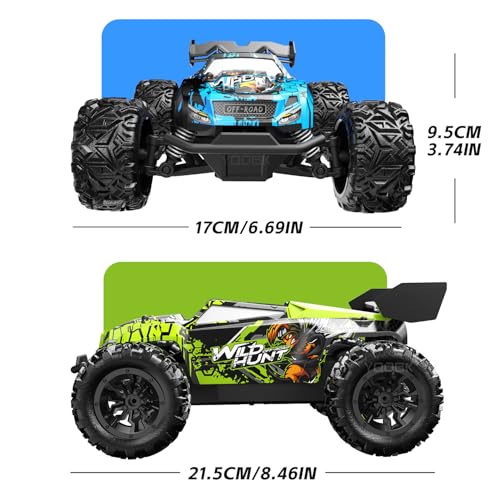 1/20 Scale Fast RC Cars, 20KM/H 4WD Off-Road High Speed Remote Control Trucks for Adults and Kids Boys, All Terrain Truck Toys Gifts Blue - style: S767-blue