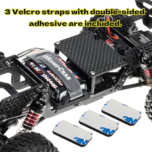 Battery Tray & ESC Receiver Tray, Double Decker Plate for 1/18 RC Crawler TRX4M, Black - color: Black