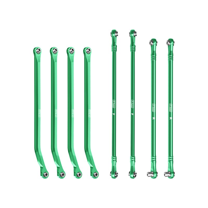 GPM 7075-T6 Alloy High-Clearance Upper & Lower Link Bar Set for 1/10 H10 Optic Kit-Vps09027 (Green) - color: Green