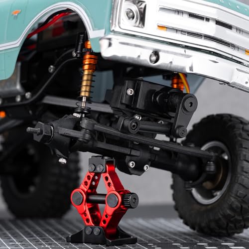 RC Jack Stands Adjustable Mini Scale Height Jack Stands | Compatible with 1/18 1/24 TRX4M Axial SCX24, Upgrades, RC Crawler Car
