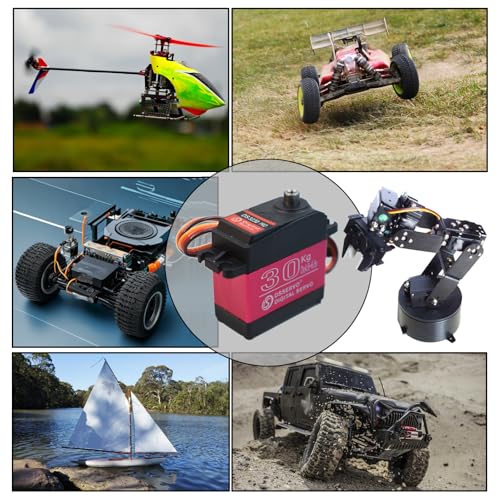 2 Pack High Torque Full Metal Gear 30KG Digital Servo Motor, DS3230MG Upgraded Waterproof Steering RC Servo for 1/8 1/10 Scale RC Car Crawler Control Angle 180°