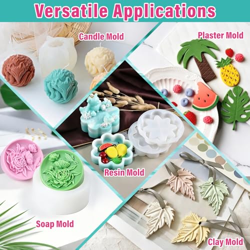 Bond Craftor Silicone Mold Making Kit 0A, Elastic Molding Silicone 16oz | Extra Soft & High Tear Strength, Ideal for 3D Resin Silicone Molds, Candle Molds, Soap Molds, Resin Molds - size: 16oz