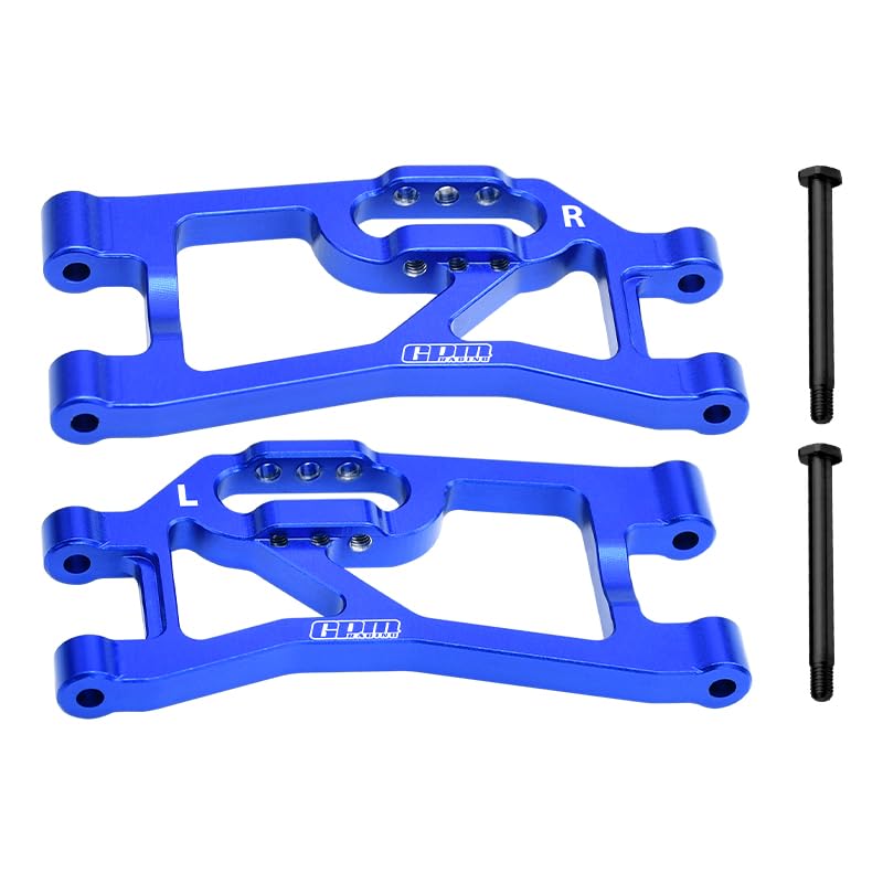 GPM 7075 Alloy Rear Lower Suspension Arms for Mini Maxx Monster Truck-107154-1 (Blue) - color: Blue