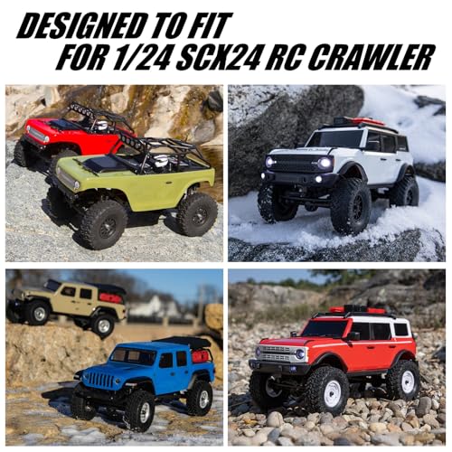 30A Brushed Mini ESC and 050 50T Brushed Motor with Metal Motor Mount for Axial SCX24 1/24 RC Crawler Upgrade Parts