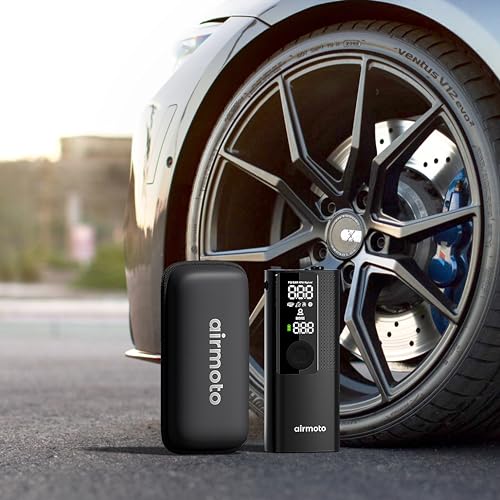Airmoto Carrying Case for Handheld Tire Inflators, Container Only | Durable Hard Case with Mesh Pocket for Accessories – Compatible with Most Handheld Inflators
