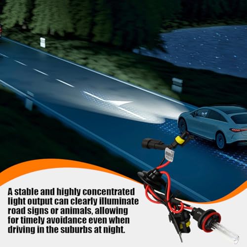 2PCS 9005 HID Car Xenon Bulbs, 35W 12V 6000K Waterproof Vehicle Headlight, Automotive Front High Low Beam Lamp Replacement Accessories, Universal for SUV Sedan Truck