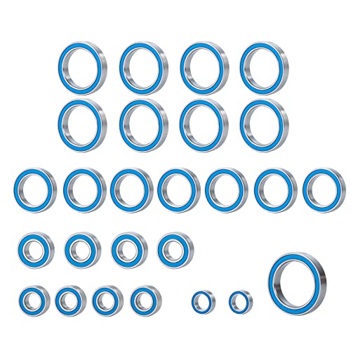 Steel 26PCS Rubber Ball Bearing Kit for Arrma Big Rock Typhon | Granite Senton Blx 3S 4S 2wd 1/10 4x4 RC Crawler Car Upgrade Parts