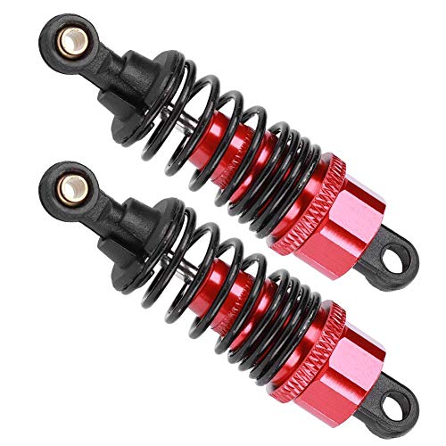 Shock Struts Damper, 2 Pcs Front Rear Shocks Damping Metal RC Car Upgrades Part Absorbers Oil Damper for 1/10 Flat RC Racing Car (60MM) - size: 60MM