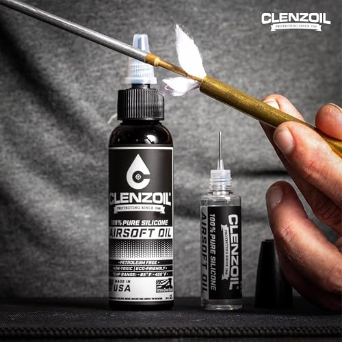 Clenzoil Airsoft & Air Gun Oil - 2 oz Combo, Silicone, 0.5 oz Needle