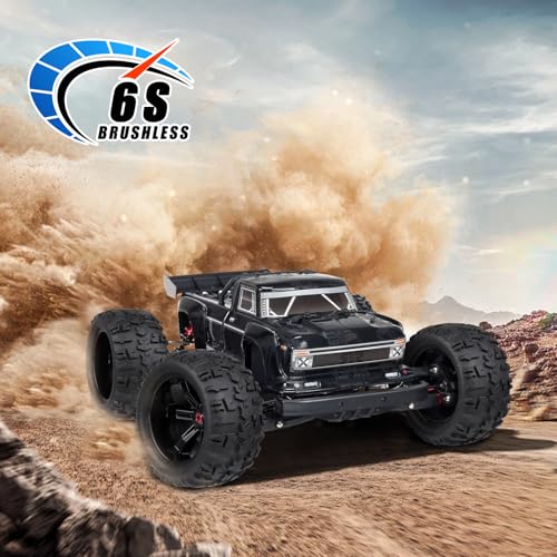 Pre-Glued 1/8 Truck Wheels Tires Set 17mm Hex Compatible with Traxxas Maxx, T-maxx, E-Revo, Arrma Kraton, Redcat Kaiju, JLB Cheetah 4-pack