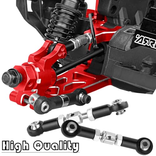 Upgrade Parts for 1/16 Mojave GROM 223S DSC 4X4 RTR,RC Shock& Arms&Drive Shaft CVD&Steering Knuckle Kit&Shock Tower&Adjustable Links&Steering Block&RC Gearbox&Sway Bar Kit,Red - color: Red(for 1/16)