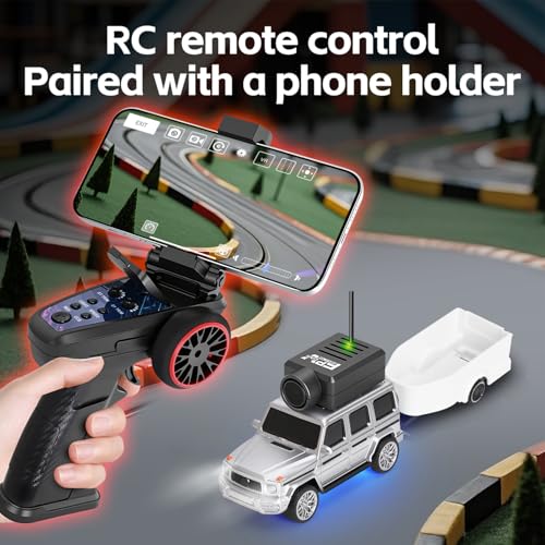 Wltoys 1:64 FPV RC Drift Car, 720P WiFi APP, 2.4GHz Gyro (Silver) | HD Camera with Real‑time Video. Dual Control: Remote or Phone App. 3 Speeds & Suspension. LED Lights for Hobbyists - color: Sliver