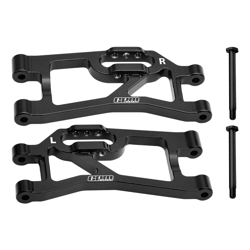 GPM 7075 Alloy Rear Lower Suspension Arms for Mini Maxx Monster Truck-107154-1 (Black) - color: Black