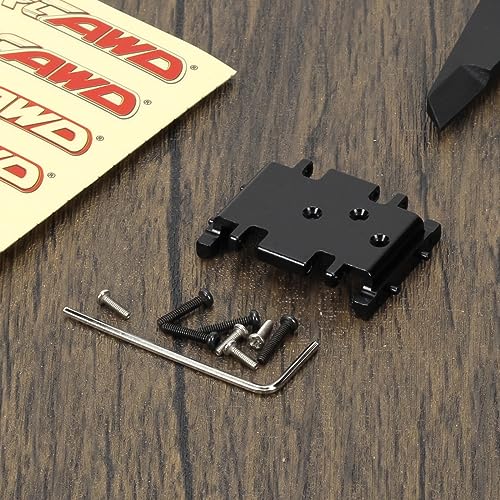 RCAWD RCAWD 6061 Aluminum Alloy Reinforced Transmission Mount for 1/24 ECX Barrage, RGT, FTX Series Upgrades Parts Black - color: Black