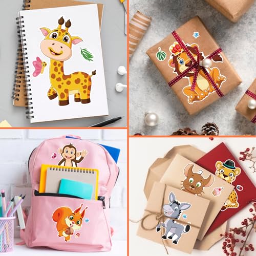 24 Sheets Animal Stickers for Kids Toddler, Jungle Animal Stickers Make-a-face Sticker Sheets Make Your Own Mix and Match Sticker for School Classroom Techer Reward Birthday Gift - style: Forest Animal