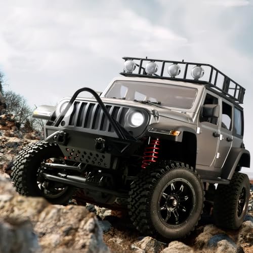 1/12 RC Crawler RTR, MN-128 Off-Road Truck, 4x4 RC Rock Crawler with 2.4G Remote Control RC Jeep Car Model for Adults Hobby Gifts (Black) - color: Black