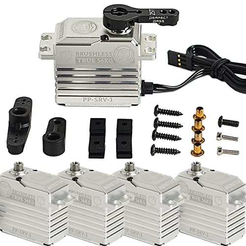Perfect Pass Monster 56KG Waterproof Brushless High Torque HV Ultra Fast Digital Servo Full Metal Gears for RC CAR Extremely Precise/Shockproof Rc Car Servo Watch Video!