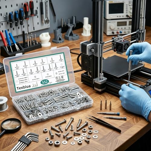 552 Pcs Metric Screws Nuts and Bolts Assortment Kit, M3 M4 M5 M6 Set Screws | 13 Sizes Machine Screws with Flat Washers for Machinery, Furniture, Automotive & DIY Repairs