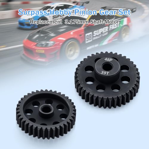 48P 37T 38T 39T 40T 41T Pinion Gear Sets with Screwdrivers for 3.175mm Shaft Brushless Brush Motor Compatible for Kyosho Axial Traxxas Arrma HSP HPI AXIAL Tamiya Losi 1/10 RC Car - size: 37T 38T 39T 40T 41T