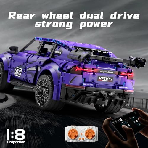Remote Control Building Car, Compatible with Technic Car, 1:8 21in Dynamic | 2375 Pieces with Motors Rechargeable Battery, Large Size SUV Construction Building Toy for Adults Teens Aged 12+