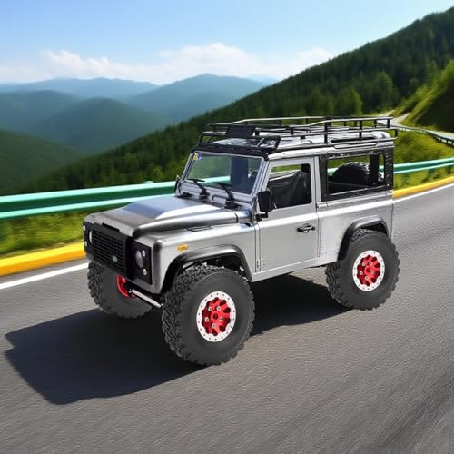 daitoku 1/12 Beadlock RC Wheels and Tires for WPL C14 C24 C34 C44 B14 B24 B16 B36 MN MN78 D90 MN90 MN91 MN96 MN98 MN99 MN99S (Red) - color: Red