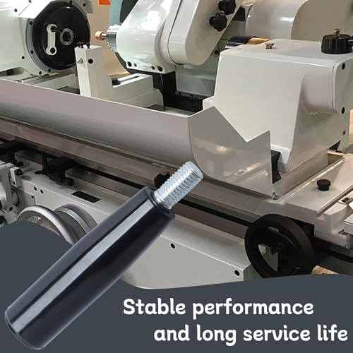4 Pcs Revolving Handwheel Handle, M12 Male Threaded Stem, Zinc Alloy Steel with Powder Coated Finish, for Milling Machine & Lathe Equipment (Black) - size: M12 x 100mm