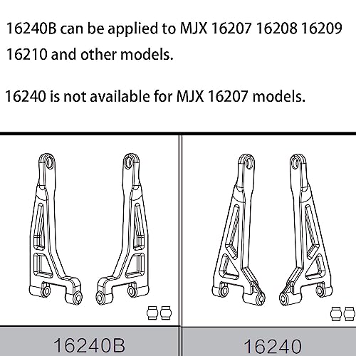 Upgrade Aluminum Alloy Spare Parts Full Set RC Car Accessories Fitting for Hyper Go H16BM H16GT H16DR MJX 1/16 JC16EP Brushless High Speed Trucks (RED,16240B Upper Rear Swing Arm) - size: 16240B Upper Rear Swing Arm