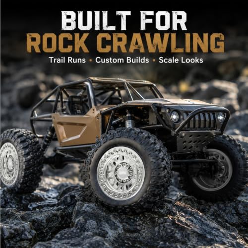 4PCS 1.9" RC Beadlock Wheels with12mm Hex & -6mm Offset Aluminum 30mm Wide Rims for 1/10 RC Crawler, Compatible with TRX4 TRX6 SCX10 SCX10 II III Gen8 RC4WD D90 90046 AXI03007 - color: Silver-Silver