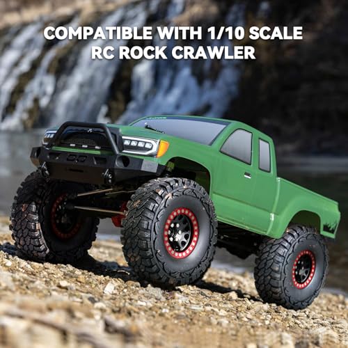 4PCS 1.9 Crawler Tires Outer Diameter 114mm with Foam Inserts for 1/10 RC Rock Crawler Axial SCX10 SCX10 III AXI03007 D90 TF2 MST Tamiya CC01