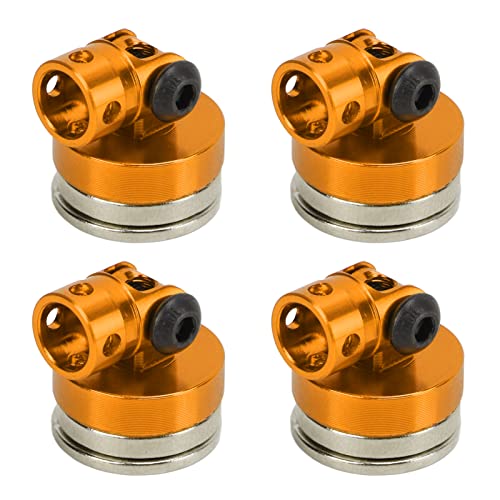 Keenso Light Aluminum Alloy RC Magnetic Body Post Set, Improve The Appearance of Your RC Car, 4 Pieces of RC Body for 1/8 1/10 Fans of Remote Control Vehicles (#1) (#2) (#3) - color: Orange