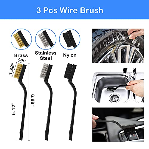 20Pcs Car Wheel Tire Detailing Brush Set,Car Detailing kit,Car Detailing Brushes,Auto Detailing Drill Brush Set,17" Long Handle Rim Wheel Brush,Tire Brush,Car Cleaning Kit for Wheels,Interior,Exterior - size: 20Pcs